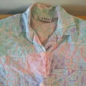 Vintage Laurissa Pastel Abstract Strokes Hawaiian Shirt